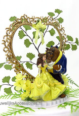 Disney Schitterende Belle en het Beest bruiloft taarttopper