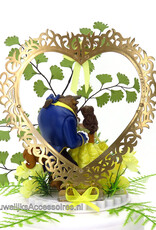Disney Schitterende Belle en het Beest bruiloft taarttopper