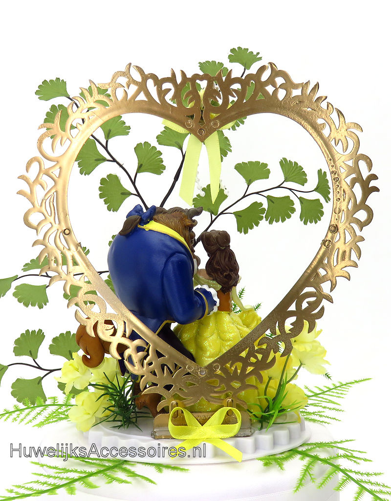 Disney Schitterende Belle en het Beest bruiloft taarttopper