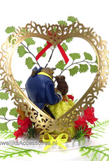 Disney Schitterende Belle en het Beest huwelijk taarttopper