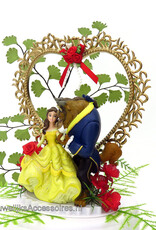 Disney Schitterende Belle en het Beest huwelijk taarttopper