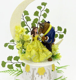 Disney Belle en het Beest bruidstaart topper met maan