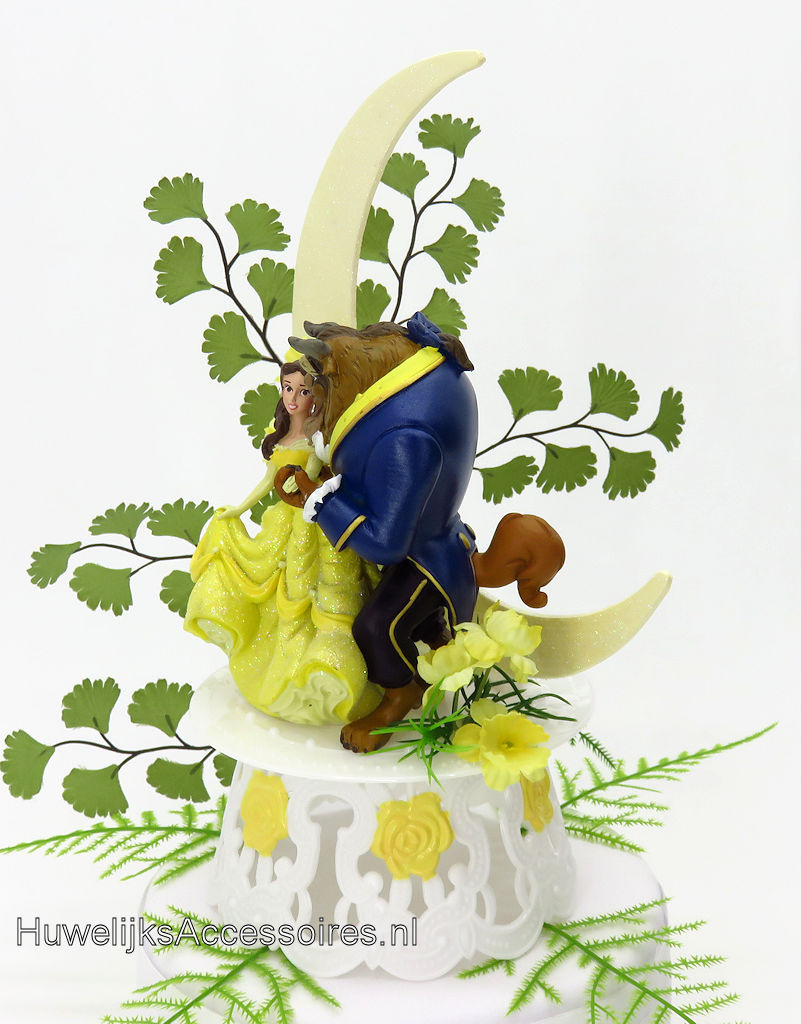 Disney Schitterende Disney Belle en het Beest bruidstaart topper met maan