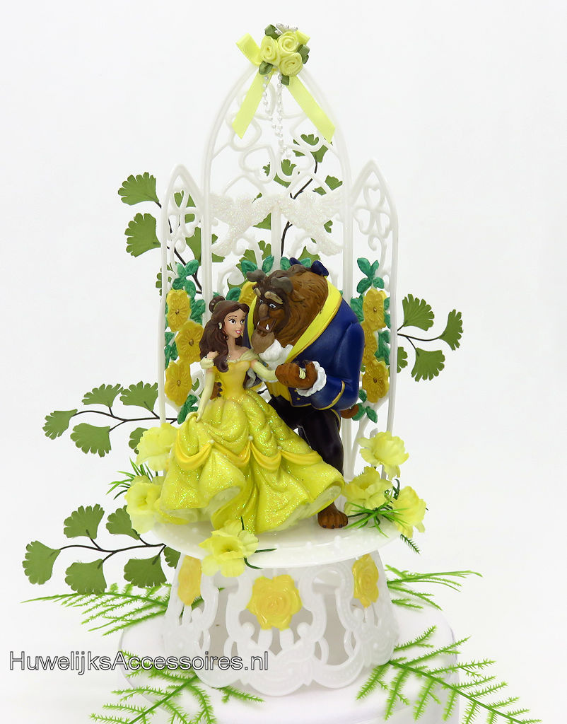 Disney Prachtige Disney bruidstaart topper van Belle en het Beest