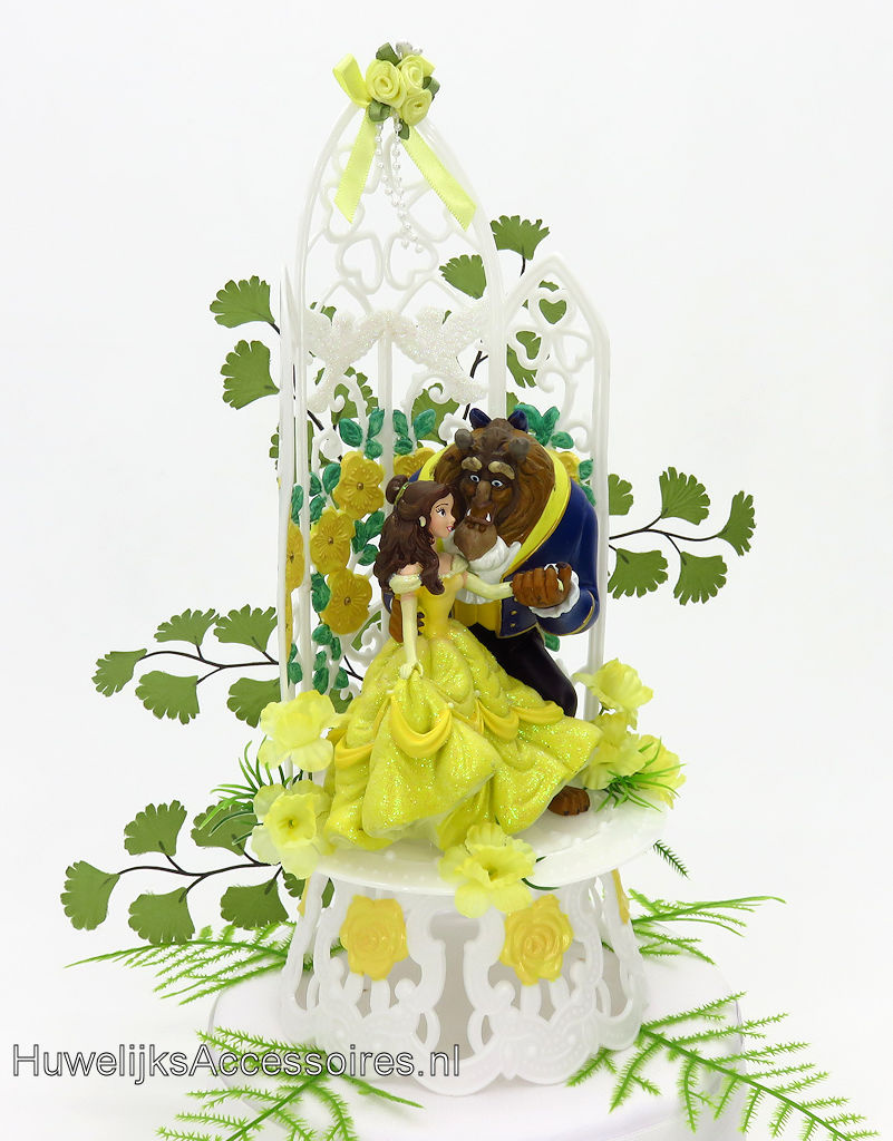 Disney Prachtige Disney bruidstaart topper van Belle en het Beest