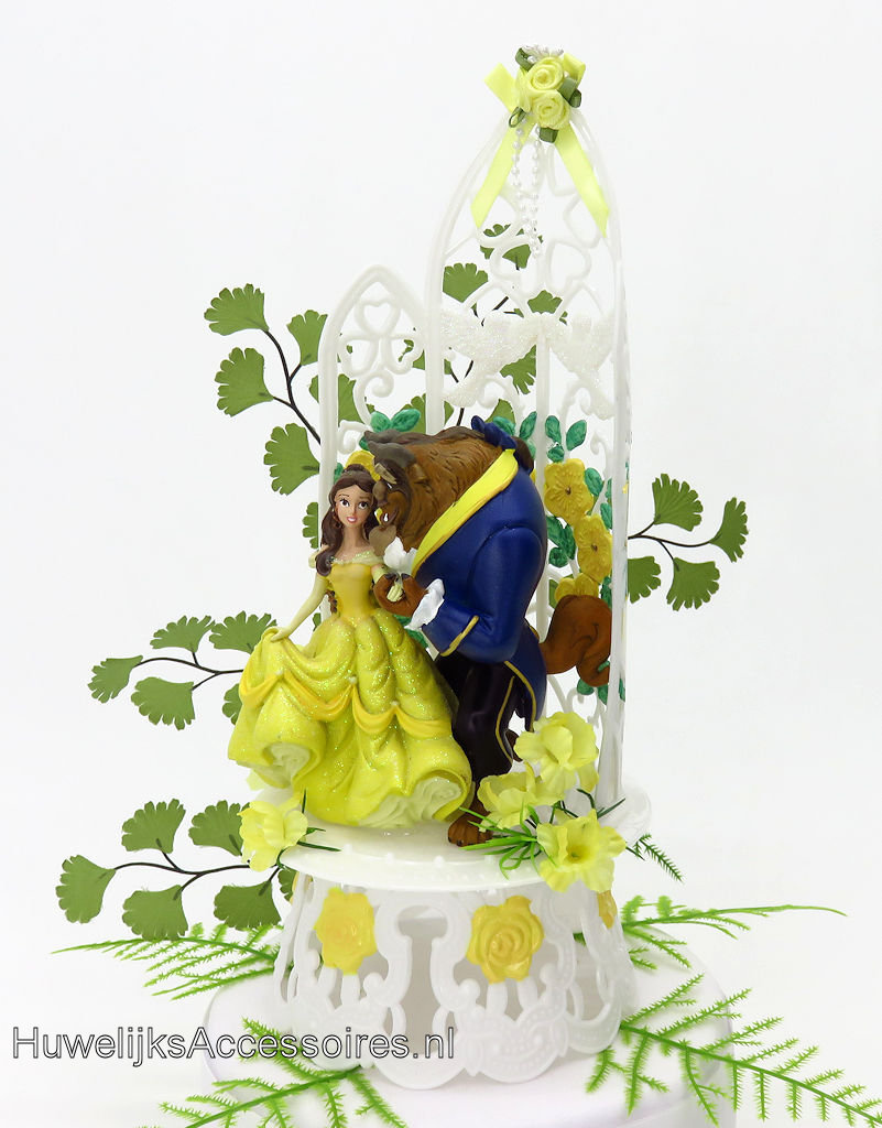 Disney Prachtige Disney bruidstaart topper van Belle en het Beest