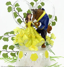 Disney Beeldschoon taarttopper met Belle en het Beest