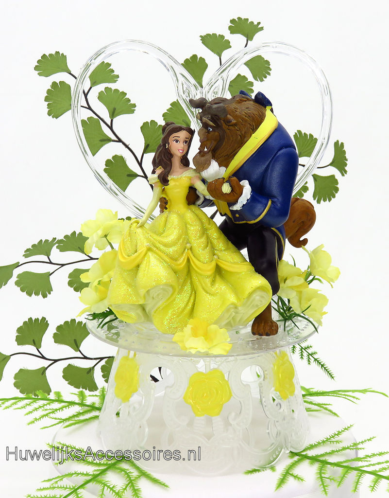 Disney Schitterende Disney taarttopper met Belle en het Beest