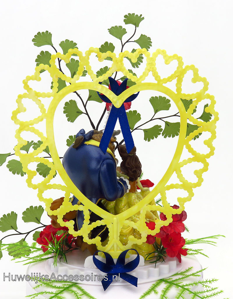 Disney Prachtige Disney Belle en het Beest bruiloft taarttopper