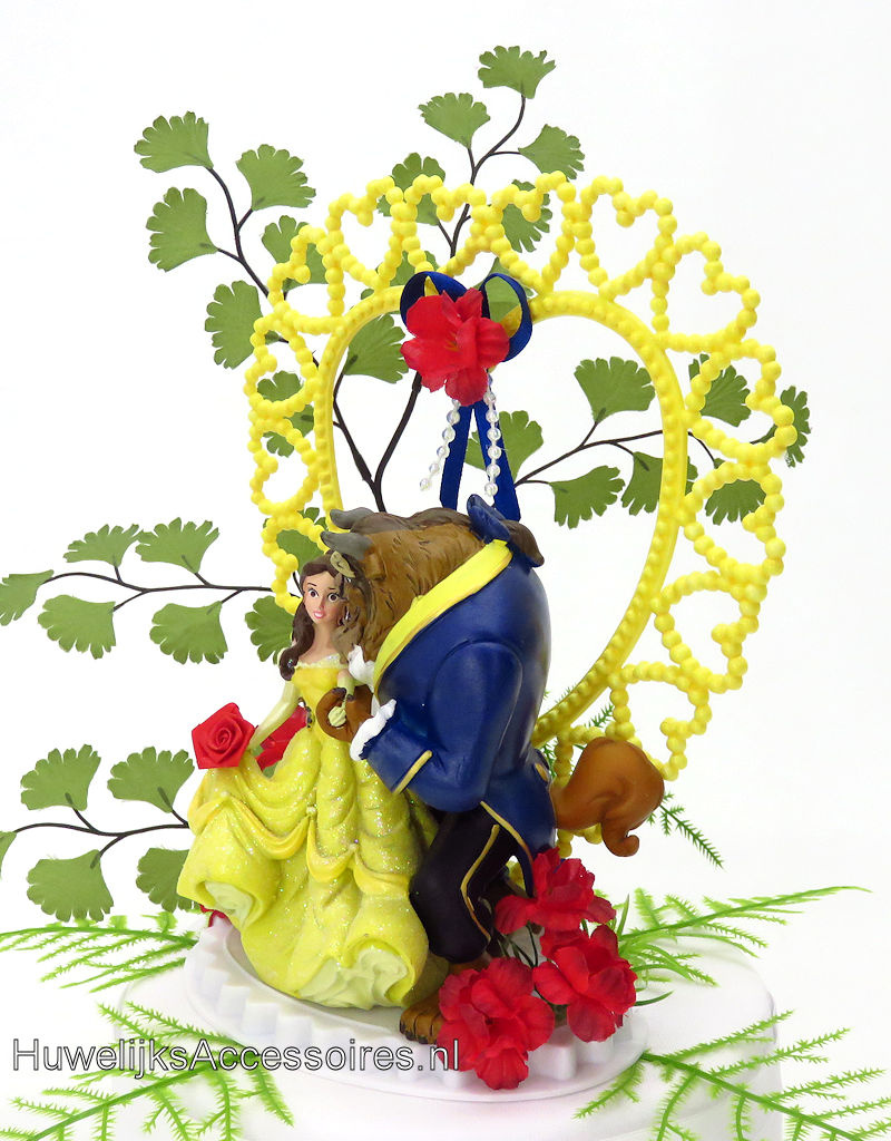 Disney Prachtige Disney Belle en het Beest bruiloft taarttopper