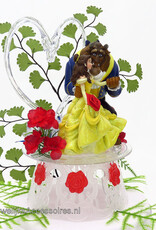 Disney Romantische Disney taarttopper met Belle en het Beest