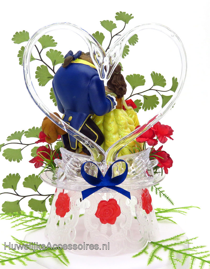 Disney Romantische Disney taarttopper met Belle en het Beest