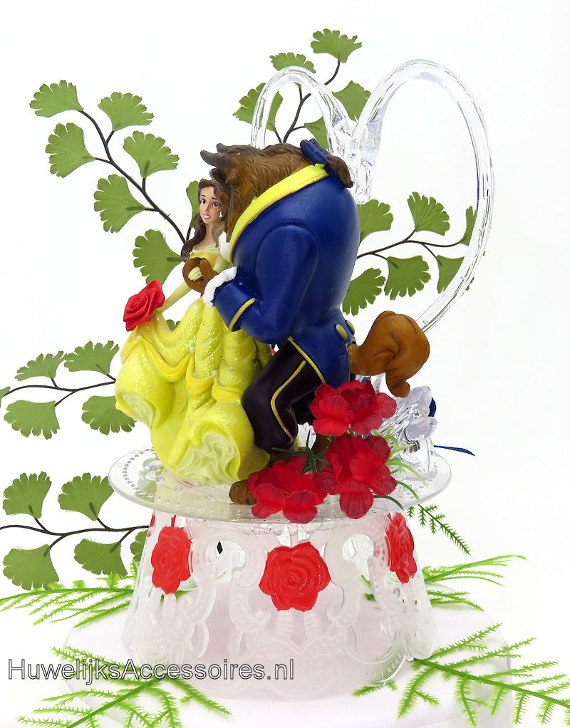 Disney Romantische Disney taarttopper met Belle en het Beest