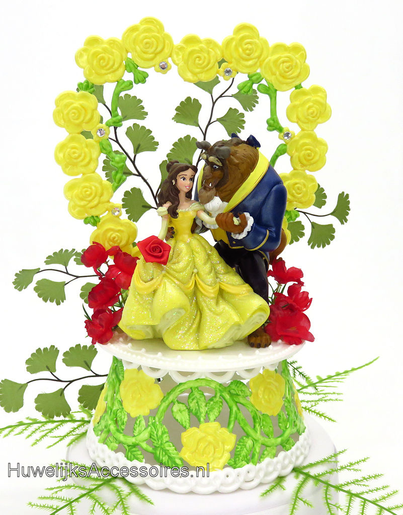 Disney Prachtige Disney Belle en het Beest bruiloft taarttopper