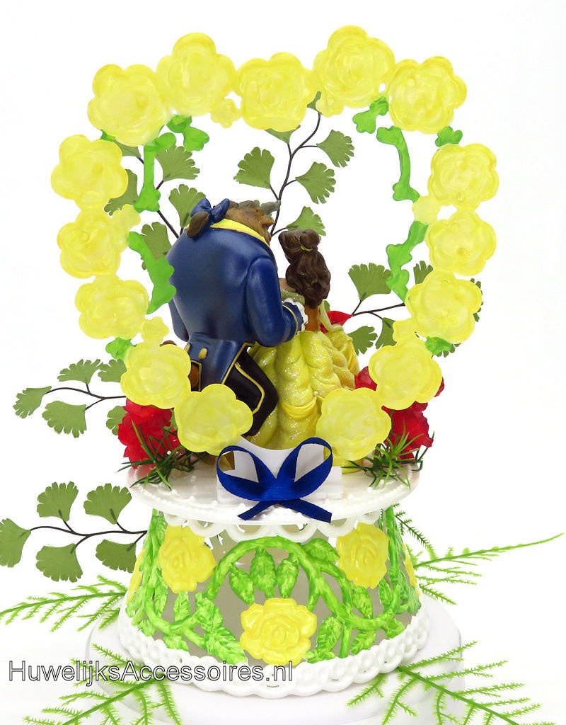 Disney Prachtige Disney Belle en het Beest bruiloft taarttopper