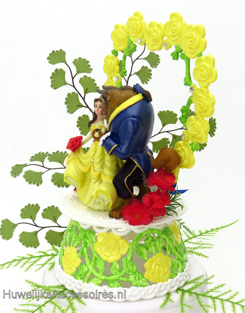 Disney Prachtige Disney Belle en het Beest bruiloft taarttopper