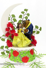 Disney Romantische Disney Belle en het Beest bruidstaart topper met maan