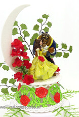 Disney Romantische Disney Belle en het Beest bruidstaart topper met maan