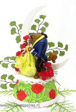 Disney Romantische Disney Belle en het Beest bruidstaart topper met maan