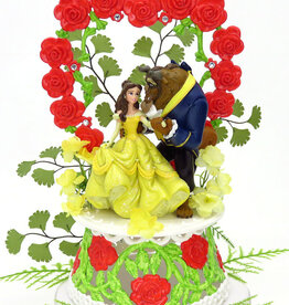 Disney Beeldschoon taarttopper met Belle en het Beest