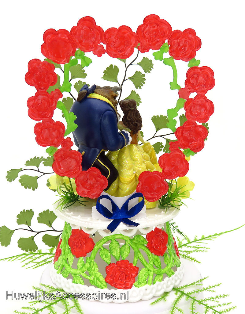 Disney Schitterende Disney Belle en het Beest bruiloft taarttopper