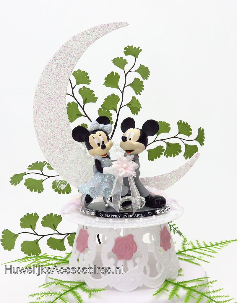 Disney Romantische Disney Mickey & Minnie bruidstaart topper