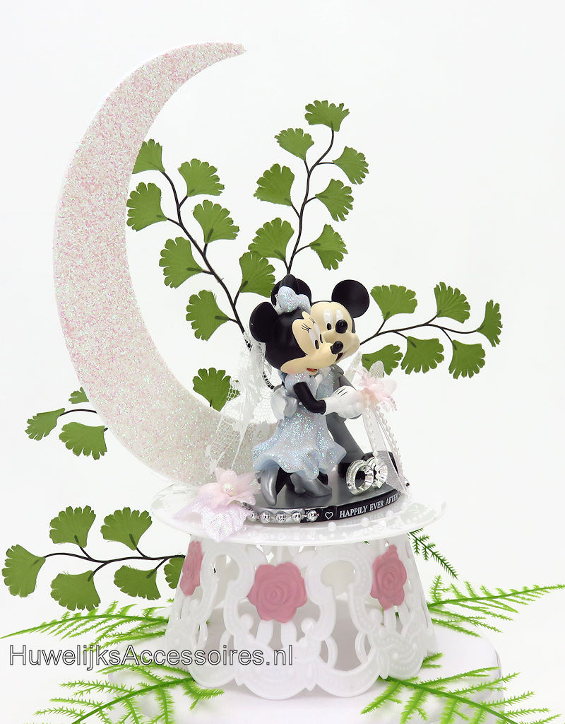 Disney Romantische Disney Mickey & Minnie bruidstaart topper
