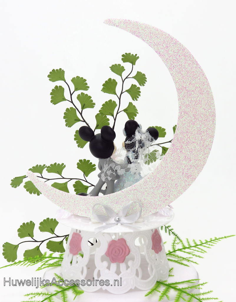 Disney Romantische Disney Mickey & Minnie bruidstaart topper