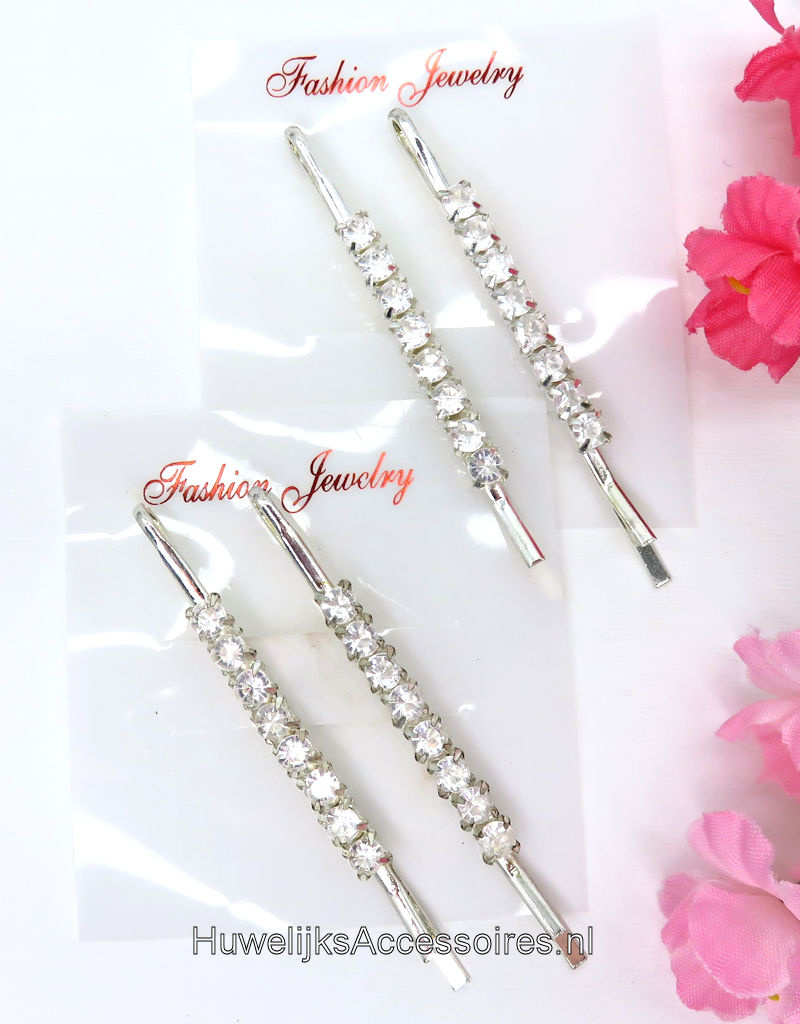 2 sets strass stenen schuifspelden
