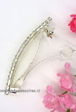 Zilver en strass stenen patentspeld haarspeld
