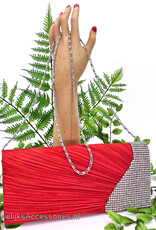 Rood bruidstasje of avondtasje met strass steentjes