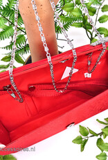 Rood bruidstasje of avondtasje met strass steentjes