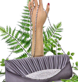 Grijzen bruidstasje of avondtasje