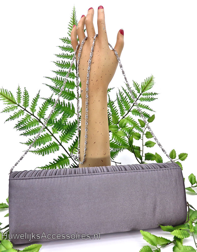 Bruidstasje of avondtasje grijs gekleurd