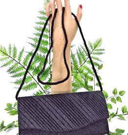 Elegante sprankelende zwarte avondtasje