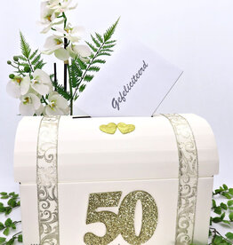 50 jaar jubileum bruiloft enveloppen box