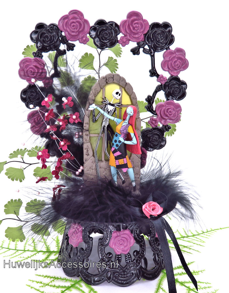 Disney Prachtige Disney Jack Skellington en Sally bruiloft taarttopper