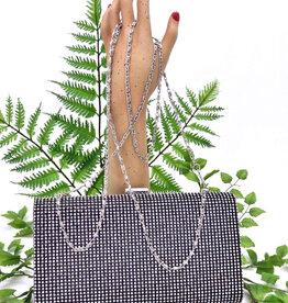 Schitterende zwarte bruidstasje of avondtasje