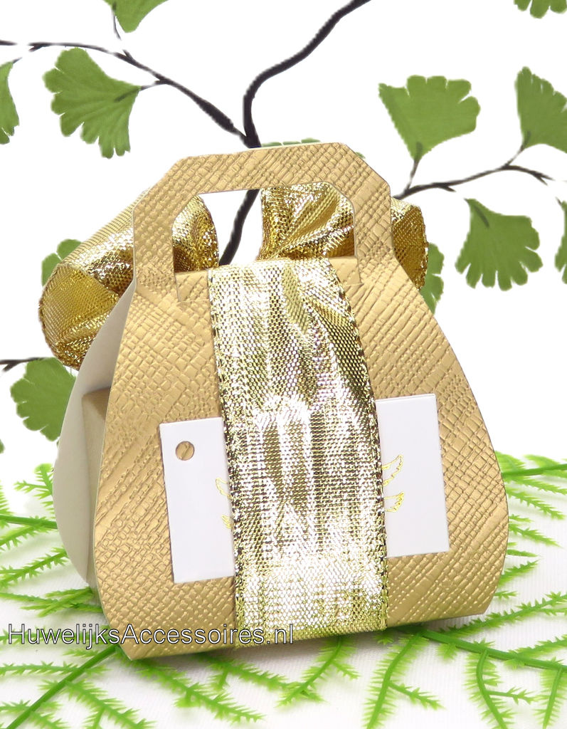 50 jaar jubileum bruiloft bedankje handtas doosje