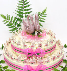 Bedankjes taart met tortelduiven