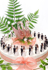 Huwelijksbedankjes taart met mooie zwarte bruidsparen