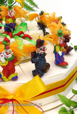Kinder bedankjes versierd met leuke clowns