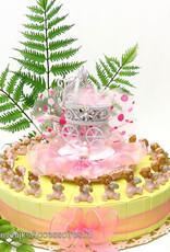 Baby shower bedankjes met roze beertjes