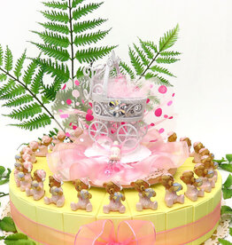 Geboorte bedankjes met roze beertjes