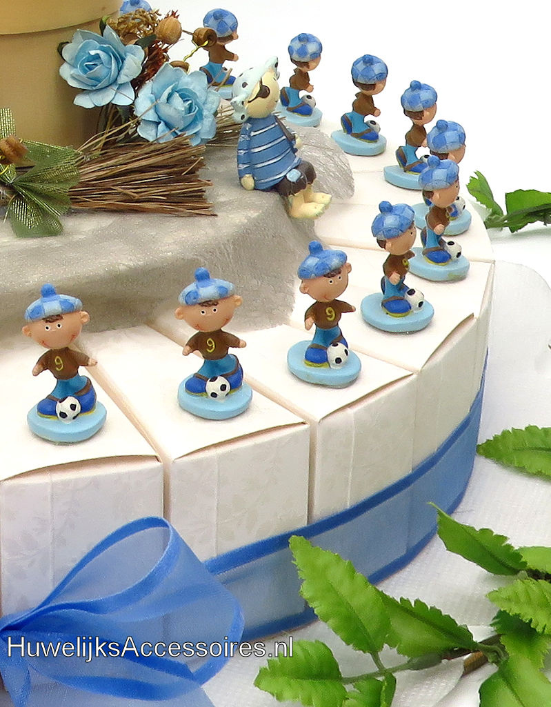 Communie bedankjes met piraten en voetballers figuurtjes