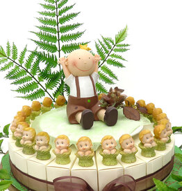 Bedankjes met kindjes die in het gras zitten