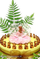 Doop bedankjes versierd met leuke bruine beertjes