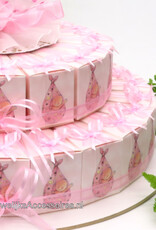 Geboorte bedankjes met roze ooievaren