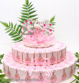 Kraam bedankjes met roze ooievaren