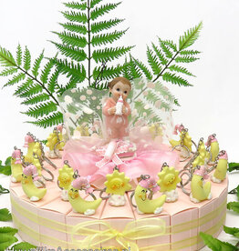 Doop bedankjes taart met maantjes en sterretjes